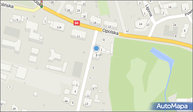 Strzelce Opolskie, Mickiewicza Adama, 3, mapa Strzelce Opolskie