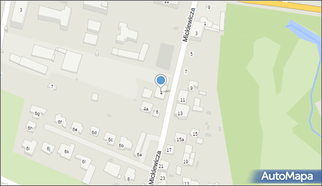 Strzelce Opolskie, Mickiewicza Adama, 4, mapa Strzelce Opolskie