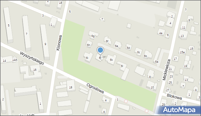 Strzelce Opolskie, Mickiewicza Adama, 6j, mapa Strzelce Opolskie