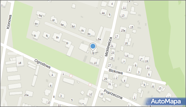 Strzelce Opolskie, Mickiewicza Adama, 8, mapa Strzelce Opolskie