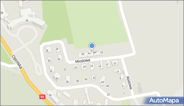 Strzelce Opolskie, Miodowa, 39, mapa Strzelce Opolskie
