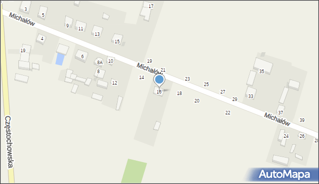 Strzelce Wielkie, Michałów, 16, mapa Strzelce Wielkie