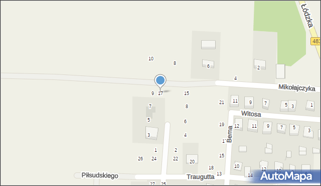 Strzelce Wielkie, Mikołajczyka Stanisława, 17, mapa Strzelce Wielkie