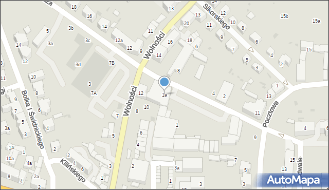 Strzelin, Mickiewicza Adama, 1a, mapa Strzelin