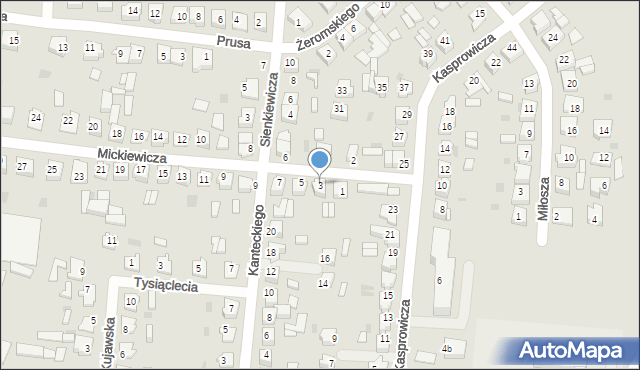 Strzelno, Mickiewicza Adama, 3, mapa Strzelno