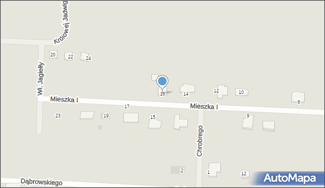 Strzelno, Mieszka I, 16, mapa Strzelno