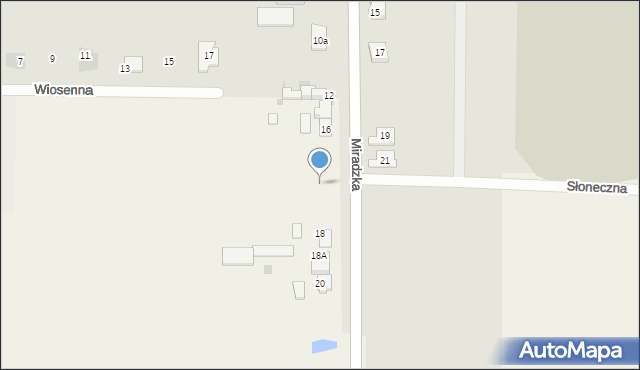 Strzelno, Miradzka, 16a, mapa Strzelno