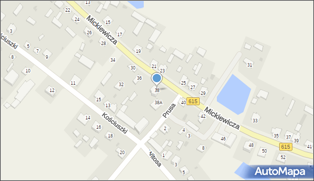 Stupsk, Mickiewicza Adama, 38, mapa Stupsk
