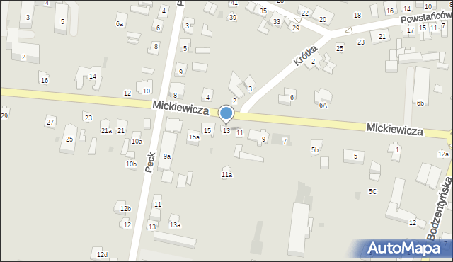 Suchedniów, Mickiewicza Adama, 13, mapa Suchedniów