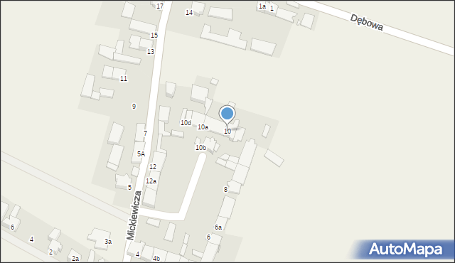 Suchodaniec, Mickiewicza Adama, 10, mapa Suchodaniec