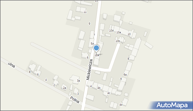 Suchodaniec, Mickiewicza Adama, 12a, mapa Suchodaniec