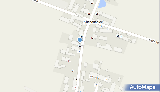 Suchodaniec, Mickiewicza Adama, 15, mapa Suchodaniec