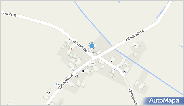 Suchodaniec, Mickiewicza Adama, 39, mapa Suchodaniec