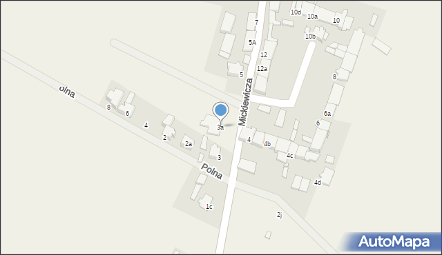 Suchodaniec, Mickiewicza Adama, 3a, mapa Suchodaniec