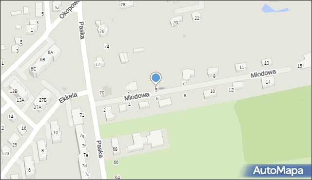 Sulęcin, Miodowa, 5, mapa Sulęcin