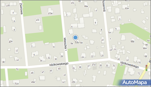 Sulejówek, Mieszka I, 9b, mapa Sulejówek