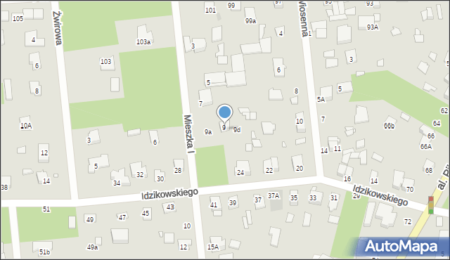 Sulejówek, Mieszka I, 9c, mapa Sulejówek