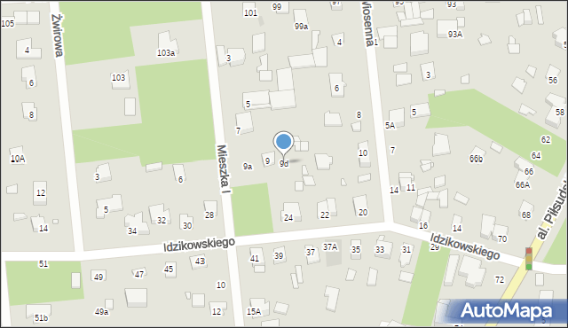 Sulejówek, Mieszka I, 9d, mapa Sulejówek