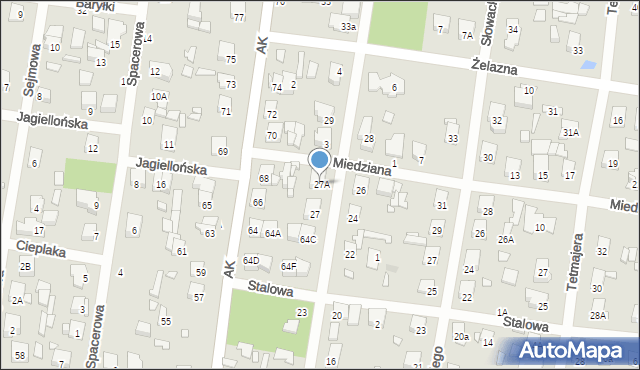 Sulejówek, Mickiewicza Adama, 27A, mapa Sulejówek