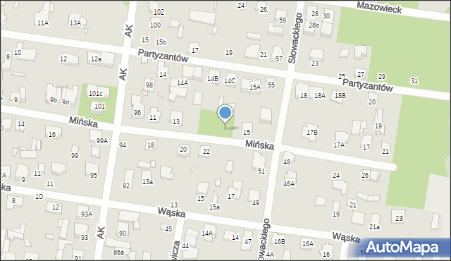 Sulejówek, Mińska, 13d, mapa Sulejówek