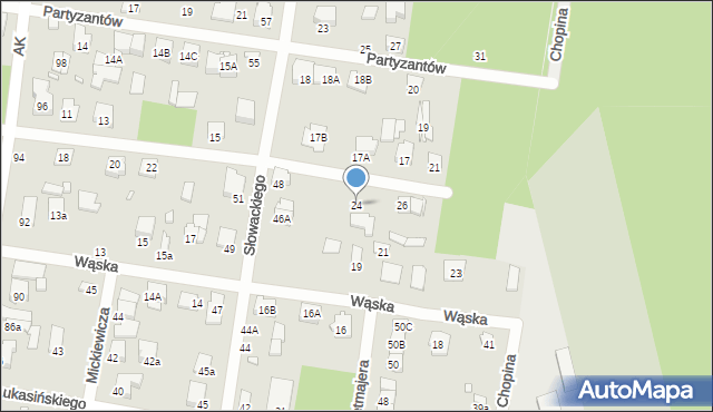 Sulejówek, Mińska, 24, mapa Sulejówek