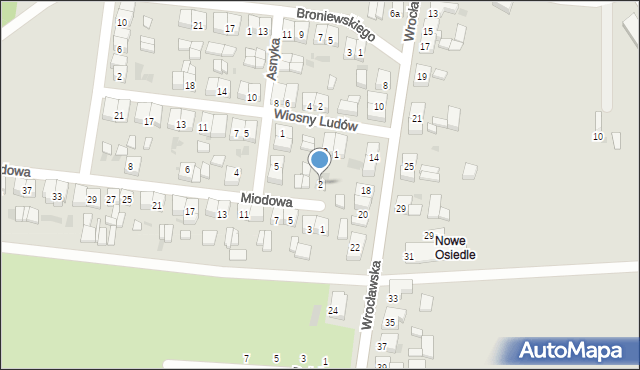 Sulmierzyce, Miodowa, 2, mapa Sulmierzyce