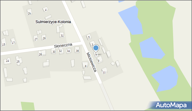 Sulmierzyce, Mickiewicza Adama, 7, mapa Sulmierzyce