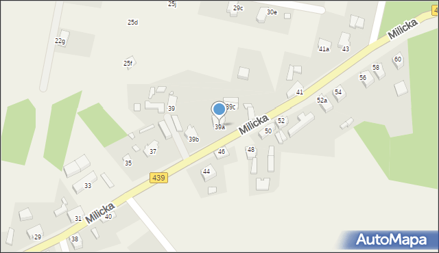 Sułów, Milicka, 39a, mapa Sułów