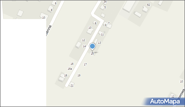 Suszec, Miła, 15, mapa Suszec