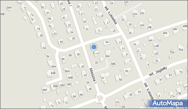 Suwałki, Mieszka I, 37, mapa Suwałk