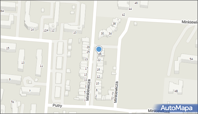 Suwałki, Minkiewicza Romualda, 24, mapa Suwałk