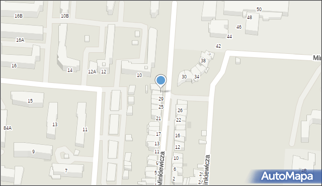 Suwałki, Minkiewicza Romualda, 31, mapa Suwałk