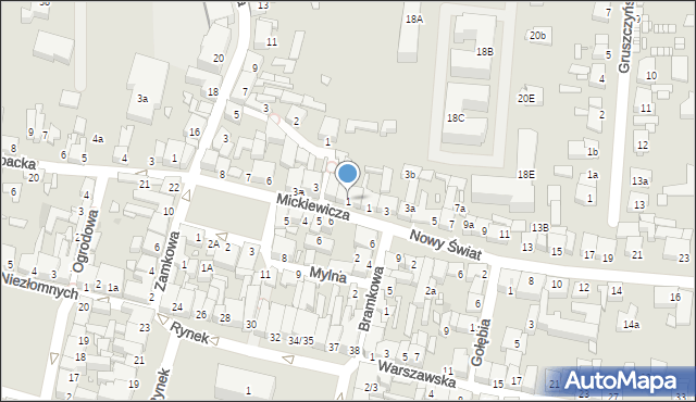 Swarzędz, Mickiewicza Adama, 1, mapa Swarzędz