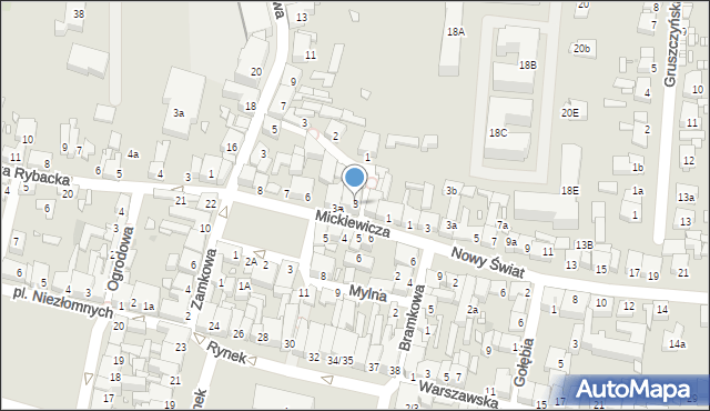 Swarzędz, Mickiewicza Adama, 3, mapa Swarzędz
