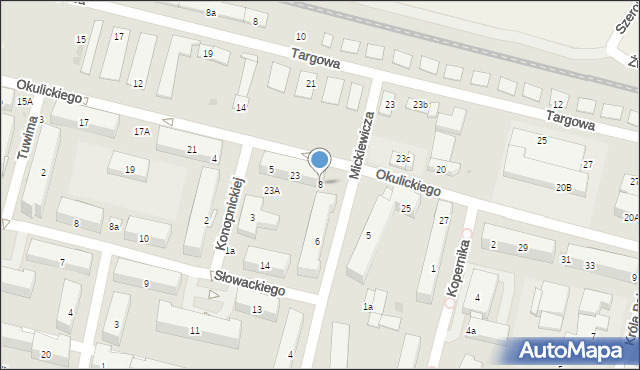 Świdnik, Mickiewicza Adama, 8, mapa Świdnika