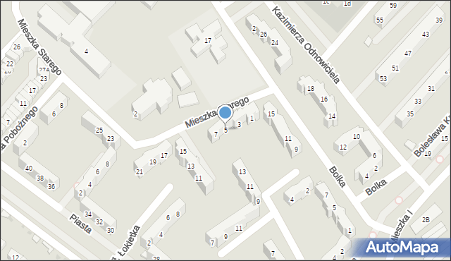 Świebodzice, Mieszka Starego, 5, mapa Świebodzice