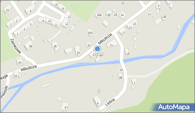Świebodzice, Mikulicza Jana, 23A, mapa Świebodzice