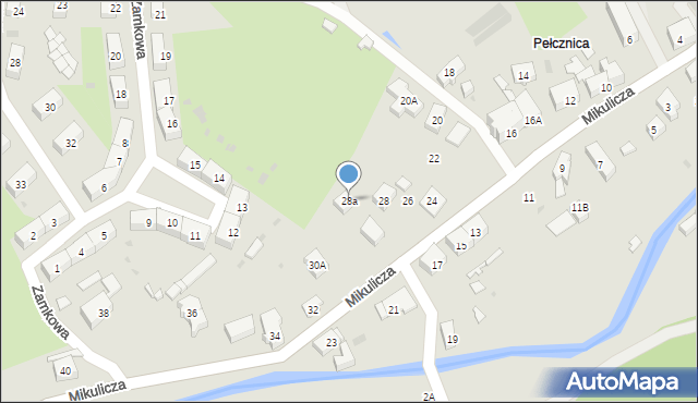 Świebodzice, Mikulicza Jana, 28a, mapa Świebodzice