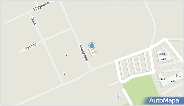 Świebodzin, Miedziana, 2, mapa Świebodzin