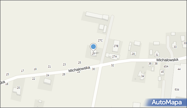 Święcice, Michałowska, 27, mapa Święcice