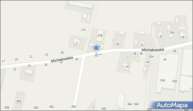 Święcice, Michałowska, 32, mapa Święcice
