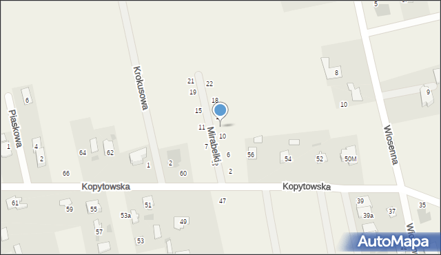 Święcice, Mirabelki, 12, mapa Święcice
