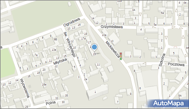 Świecie, Mickiewicza Adama, 13, mapa Świecie