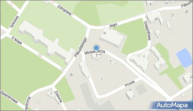 Świeradów-Zdrój, Mickiewicza Adama, 2, mapa Świeradów-Zdrój