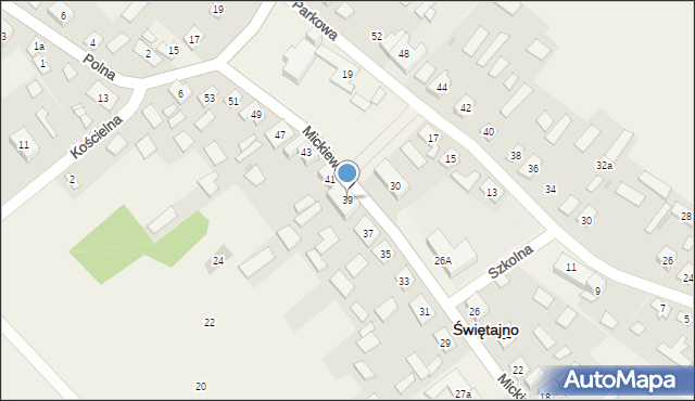 Świętajno, Mickiewicza Adama, 39, mapa Świętajno