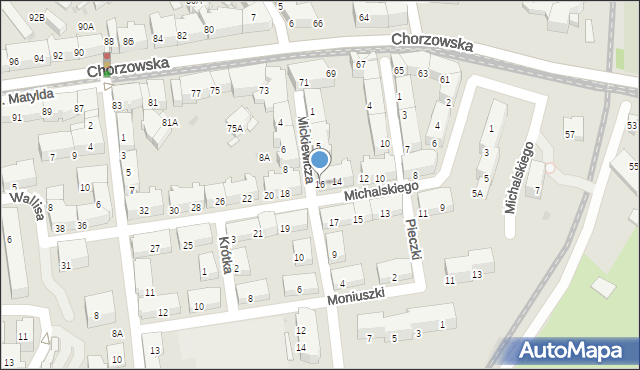 Świętochłowice, Michalskiego Józefa, ks., 16, mapa Świętochłowice