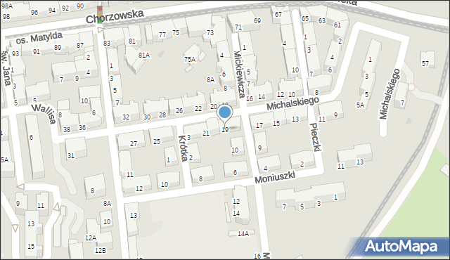 Świętochłowice, Michalskiego Józefa, ks., 19, mapa Świętochłowice