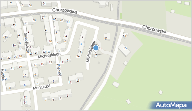 Świętochłowice, Michalskiego Józefa, ks., 7, mapa Świętochłowice