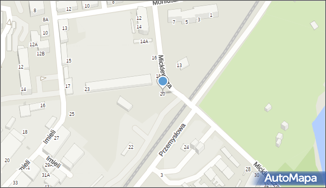 Świętochłowice, Mickiewicza Adama, 20, mapa Świętochłowice