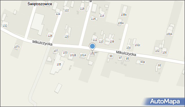 Świętoszowice, Mikulczycka, 101, mapa Świętoszowice